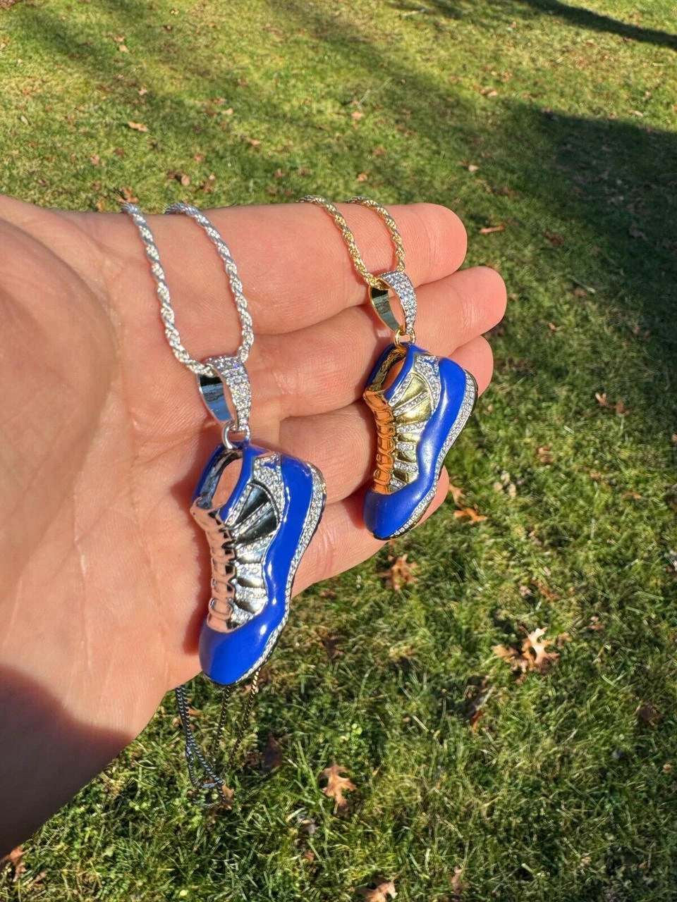 Air Jordan 45 Blue Nike Sneaker Pendant MOISSANITE Real 925 Silver Iced Hip Hop 22 Air Jordan 45 Blue Nike Sneaker Pendant MOISSANITE Real 925 Silver Iced Hip Hop - Image 20