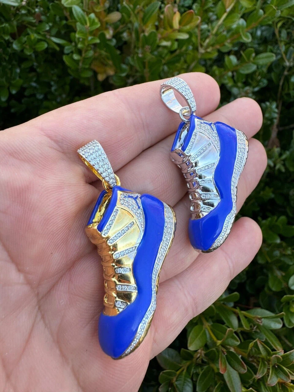 Air Jordan 45 Blue Nike Sneaker Pendant MOISSANITE Real 925 Silver Iced Hip Hop 13 Air Jordan 45 Blue Nike Sneaker Pendant MOISSANITE Real 925 Silver Iced Hip Hop - Image 11