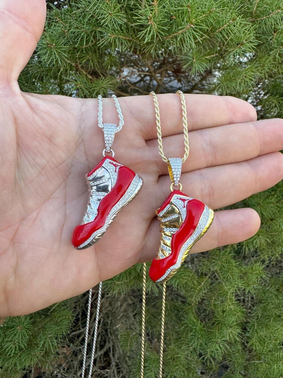 Air Jordan 45 Red Nike Sneaker Pendant MOISSANITE Real 925 Silver Iced Hip Hop 19 Air Jordan 45 Red Nike Sneaker Pendant MOISSANITE Real 925 Silver Iced Hip Hop - Image 17
