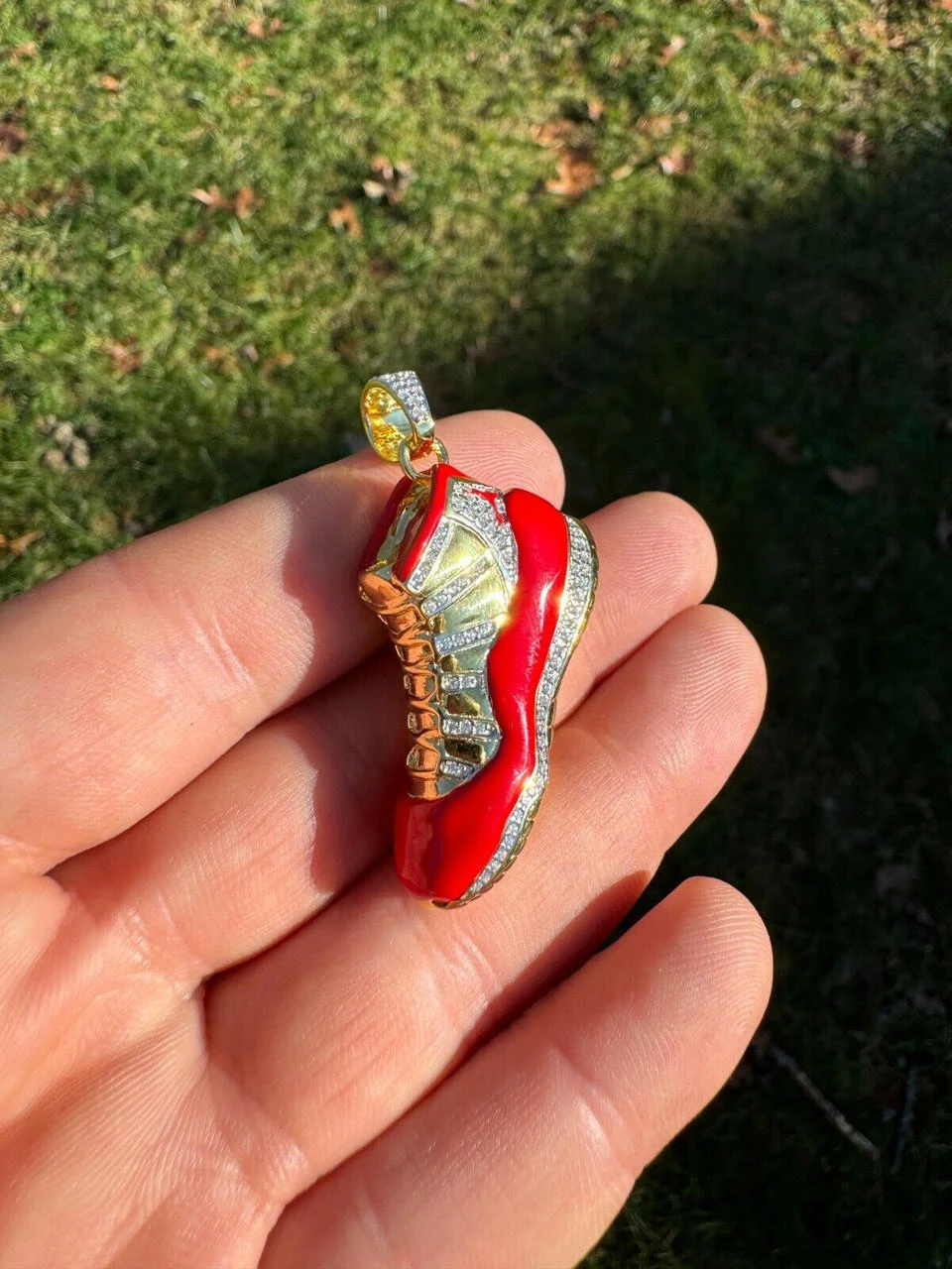 Air Jordan 45 Red Nike Sneaker Pendant MOISSANITE Real 925 Silver Iced Hip Hop 14 Air Jordan 45 Red Nike Sneaker Pendant MOISSANITE Real 925 Silver Iced Hip Hop - Image 12