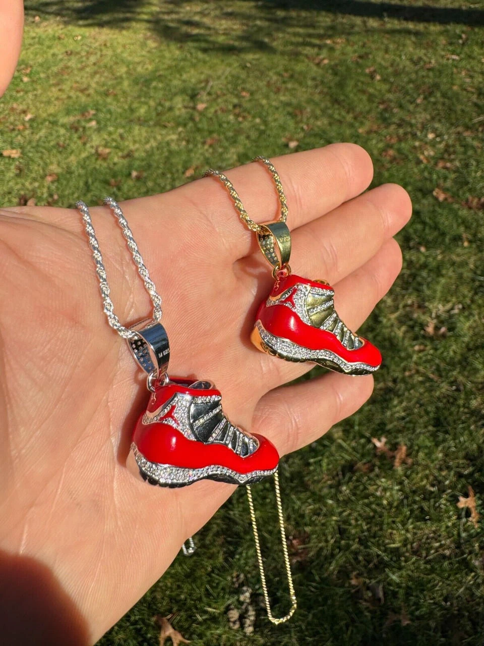 Air Jordan 45 Red Nike Sneaker Pendant MOISSANITE Real 925 Silver Iced Hip Hop 17 Air Jordan 45 Red Nike Sneaker Pendant MOISSANITE Real 925 Silver Iced Hip Hop - Image 15