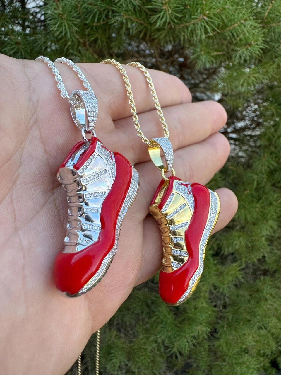 Air Jordan 45 Red Nike Sneaker Pendant MOISSANITE Real 925 Silver Iced Hip Hop 20 Air Jordan 45 Red Nike Sneaker Pendant MOISSANITE Real 925 Silver Iced Hip Hop - Image 18