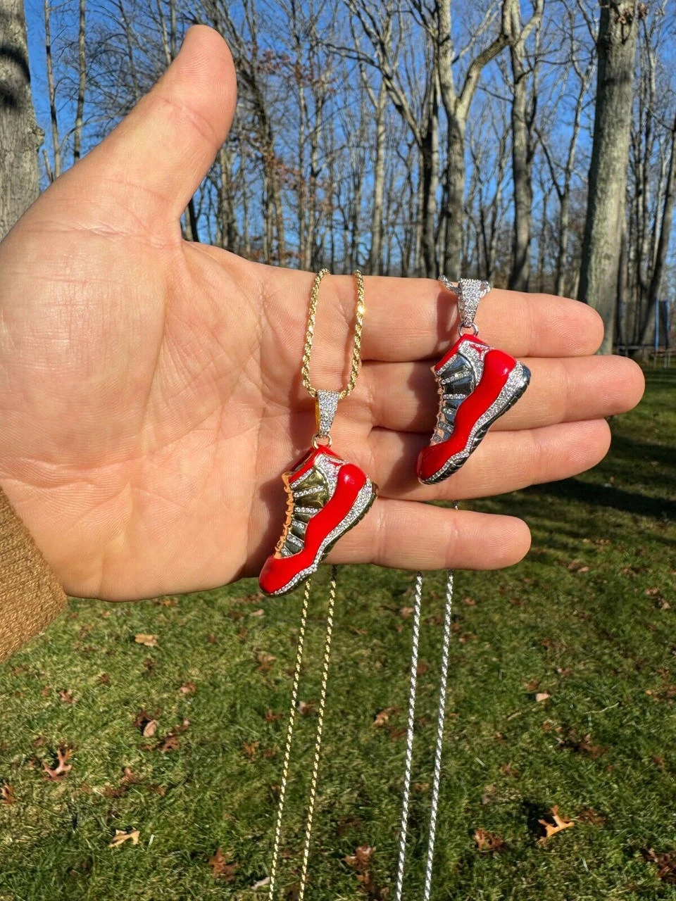 Air Jordan 45 Red Nike Sneaker Pendant MOISSANITE Real 925 Silver Iced Hip Hop 15 Air Jordan 45 Red Nike Sneaker Pendant MOISSANITE Real 925 Silver Iced Hip Hop - Image 13