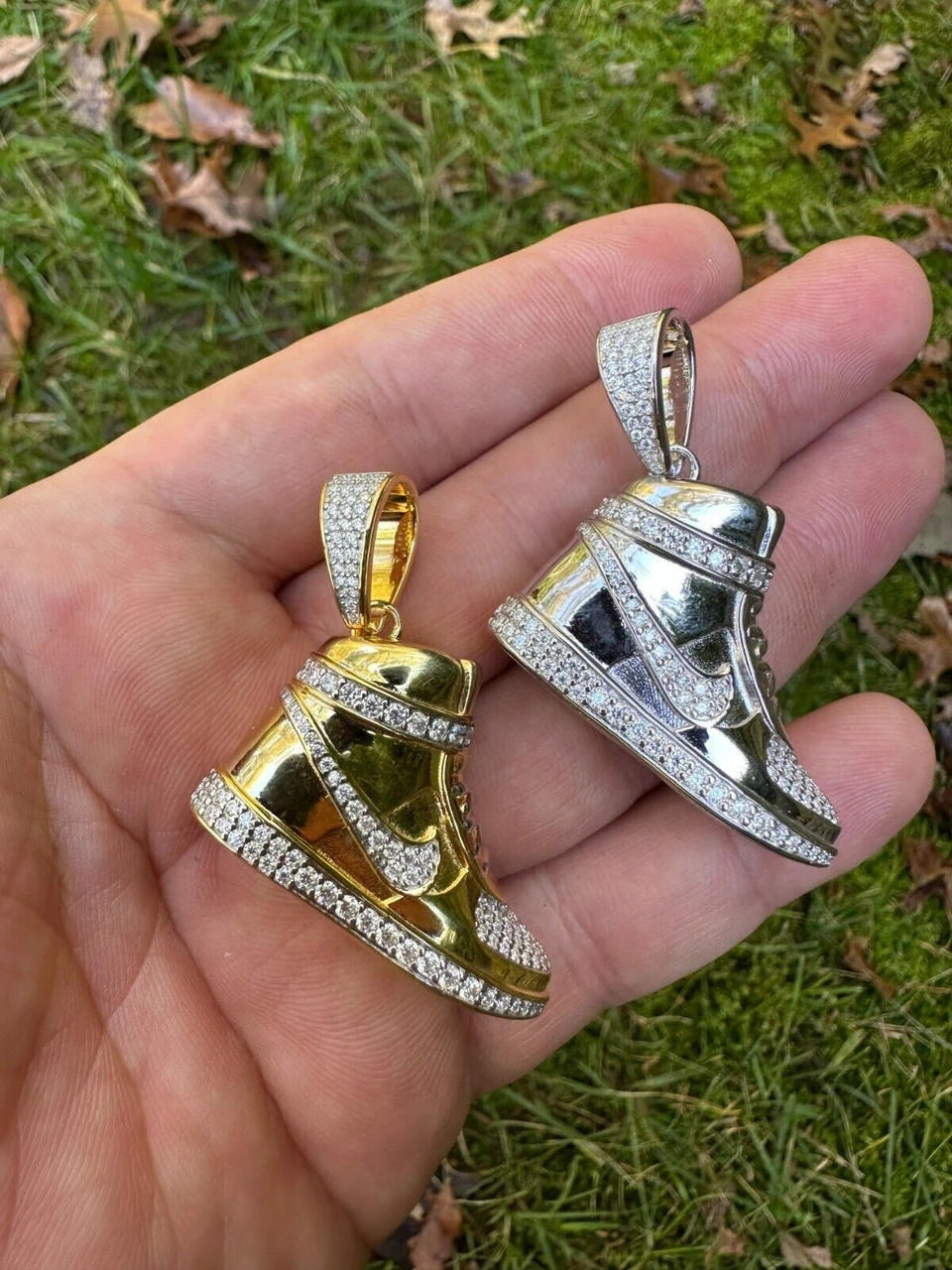 Air Force 1 High Top Nike Sneaker Pendant MOISSANITE Real 925 Silver Iced Hip Hop Necklace 13 Air Force 1 High Top Nike Sneaker Pendant MOISSANITE Real 925 Silver Iced Hip Hop Necklace - Image 11
