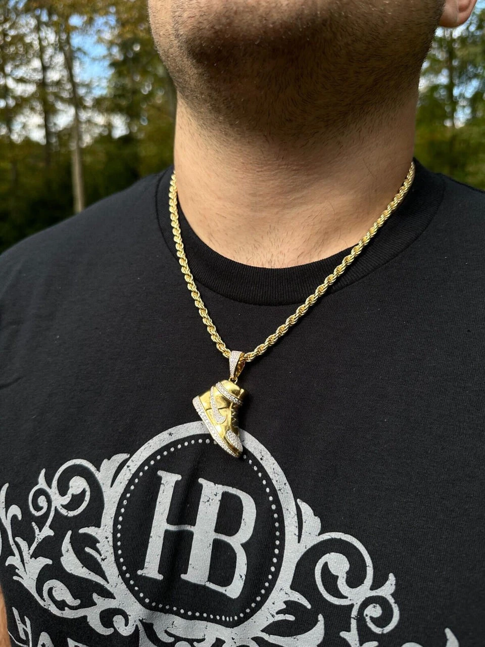 Air Force 1 High Top Nike Sneaker Pendant MOISSANITE Real 925 Silver Iced Hip Hop Necklace 8 Air Force 1 High Top Nike Sneaker Pendant MOISSANITE Real 925 Silver Iced Hip Hop Necklace - Image 6