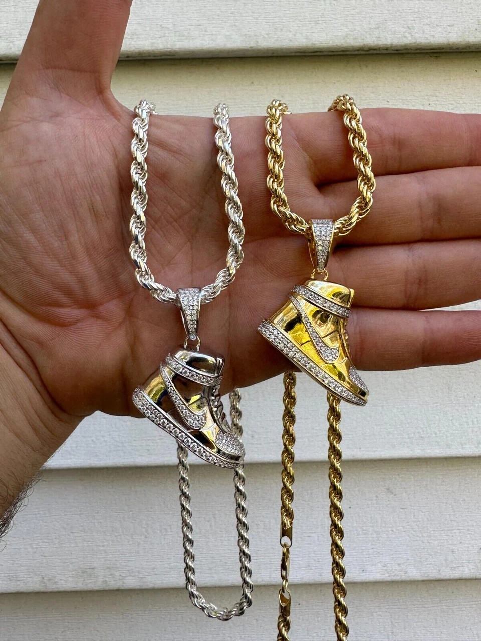 Air Force 1 High Top Nike Sneaker Pendant MOISSANITE Real 925 Silver Iced Hip Hop Necklace 16 Air Force 1 High Top Nike Sneaker Pendant MOISSANITE Real 925 Silver Iced Hip Hop Necklace - Image 14