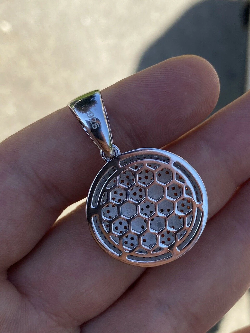 Angry Red Face Emoji Pendant Solid 925 Silver ICY Hip Hop Iced Diamond 1" 11 Angry Red Face Emoji Pendant Solid 925 Silver ICY Hip Hop Iced Diamond 1" - Image 9