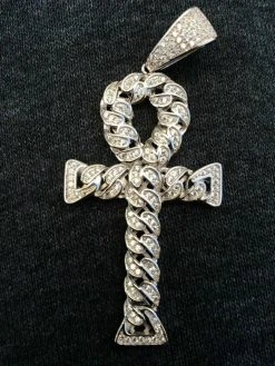 Ankh Cuban Link Cross 14k Gold Solid 925 Sterling Silver Pendant 1ct Man Diamond 15 Ankh Cuban Link Cross 14k Gold Solid 925 Sterling Silver Pendant 1ct Man Diamond -Harlem Bling Shop harlembling ankh cuban link cross 14k gold solid 925 sterling silver pendant 1ct man diamond 02168.1664384530