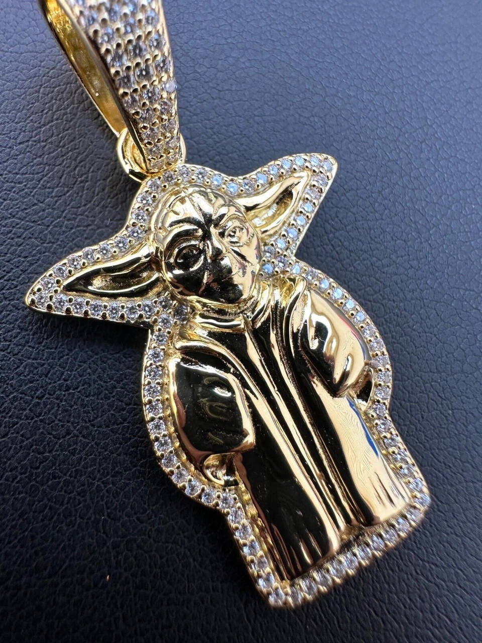 Baby Yoda Star Wars Pendant MOISSANITE Real 925 Silver / 14k Gold Iced Hip Hop 7 Baby Yoda Star Wars Pendant MOISSANITE Real 925 Silver / 14k Gold Iced Hip Hop - Image 5