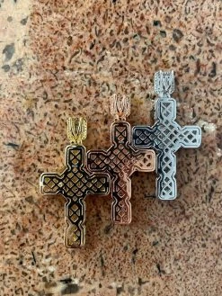 Baguette MOISSANITE Iced Cross Hip Hop Pendant - Pass Diamond Tester Silver Gold -Harlem Bling Shop harlembling baguette moissanite iced cross hip hop pendant pass diamond tester silver gold 91298.1664377323