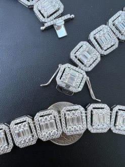 Baguette MOISSANITE Real 925 Silver 15mm Square Chain Necklace Pass Diamond Test 28 Baguette MOISSANITE Real 925 Silver 15mm Square Chain Necklace Pass Diamond Test -Harlem Bling Shop harlembling baguette moissanite real 925 silver 15mm square chain necklace pass diamond test 23557.1669562874