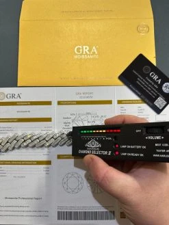 Baguette MOISSANITE Real Miami Cuban Link Bracelet Iced Solid 925 Silver 12-22mm -Harlem Bling Shop harlembling baguette moissanite real miami cuban link bracelet iced solid 925 silver 12 22mm 26323.1677090677