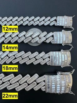 Baguette MOISSANITE Real Miami Cuban Link Bracelet Iced Solid 925 Silver 12-22mm -Harlem Bling Shop harlembling baguette moissanite real miami cuban link bracelet iced solid 925 silver 12 22mm 45829.1677090494