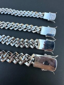 Baguette MOISSANITE Real Miami Cuban Link Bracelet Iced Solid 925 Silver 12-22mm -Harlem Bling Shop harlembling baguette moissanite real miami cuban link bracelet iced solid 925 silver 12 22mm 57787.1677090496