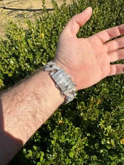 Baguette MOISSANITE Real Miami Cuban Link Bracelet Iced Solid 925 Silver 12-22mm -Harlem Bling Shop harlembling baguette moissanite real miami cuban link bracelet iced solid 925 silver 12 22mm 66241.1677090563