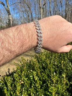 Baguette MOISSANITE Real Miami Cuban Link Bracelet Iced Solid 925 Silver 12-22mm -Harlem Bling Shop harlembling baguette moissanite real miami cuban link bracelet iced solid 925 silver 12 22mm 94848.1677090692