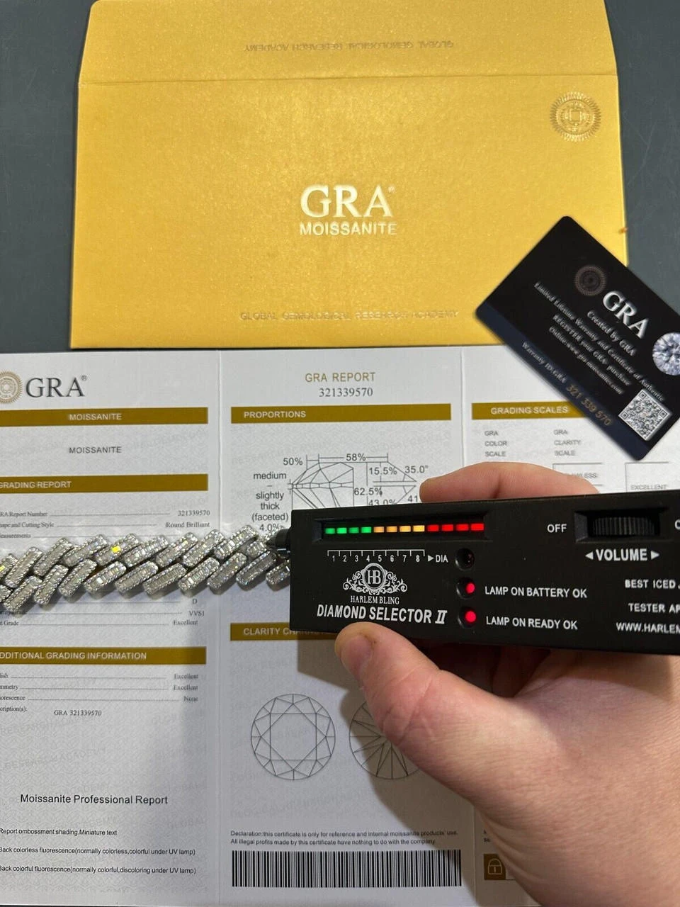 Baguette MOISSANITE Real Miami Cuban Link Chain Iced Solid 925 Silver Necklace 21 Baguette MOISSANITE Real Miami Cuban Link Chain Iced Solid 925 Silver Necklace - Image 19