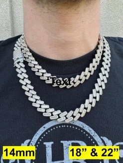 Baguette MOISSANITE Real Miami Cuban Link Chain Iced Solid 925 Silver Necklace 41 Baguette MOISSANITE Real Miami Cuban Link Chain Iced Solid 925 Silver Necklace -Harlem Bling Shop harlembling baguette moissanite real miami cuban link chain iced solid 925 silver necklace 58762.1677090561