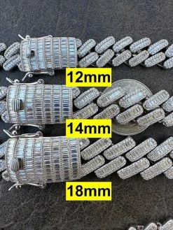 Baguette MOISSANITE Real Miami Cuban Link Chain Iced Solid 925 Silver Necklace 32 Baguette MOISSANITE Real Miami Cuban Link Chain Iced Solid 925 Silver Necklace -Harlem Bling Shop harlembling baguette moissanite real miami cuban link chain iced solid 925 silver necklace 62866.1677090547