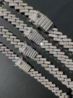 Baguette MOISSANITE Real Miami Cuban Link Chain Iced Solid 925 Silver Necklace 26 Baguette MOISSANITE Real Miami Cuban Link Chain Iced Solid 925 Silver Necklace -Harlem Bling Shop harlembling baguette moissanite real miami cuban link chain iced solid 925 silver necklace 65102.1677090512