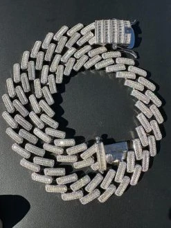 Baguette MOISSANITE Real Miami Cuban Link Chain Iced Solid 925 Silver Necklace 28 Baguette MOISSANITE Real Miami Cuban Link Chain Iced Solid 925 Silver Necklace -Harlem Bling Shop harlembling baguette moissanite real miami cuban link chain iced solid 925 silver necklace 84195.1677090597