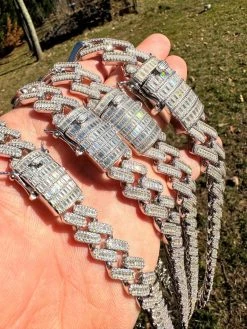 Baguette MOISSANITE Real Miami Cuban Link Chain Iced Solid 925 Silver Necklace 34 Baguette MOISSANITE Real Miami Cuban Link Chain Iced Solid 925 Silver Necklace -Harlem Bling Shop harlembling baguette moissanite real miami cuban link chain iced solid 925 silver necklace 87424.1677090526