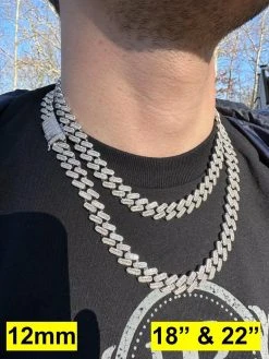 Baguette MOISSANITE Real Miami Cuban Link Chain Iced Solid 925 Silver Necklace 24 Baguette MOISSANITE Real Miami Cuban Link Chain Iced Solid 925 Silver Necklace -Harlem Bling Shop harlembling baguette moissanite real miami cuban link chain iced solid 925 silver necklace 94073.1677090540