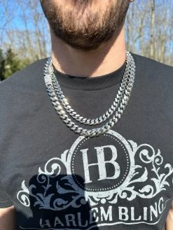 Baguette MOISSANITE Real Miami Cuban Link Chain Necklace Or Bracelet 925 Silver 38 Baguette MOISSANITE Real Miami Cuban Link Chain Necklace Or Bracelet 925 Silver -Harlem Bling Shop harlembling baguette moissanite real miami cuban link chain necklace or bracelet 925 silver 01178.1679512969