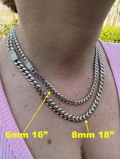 Baguette MOISSANITE Real Miami Cuban Link Chain Necklace Or Bracelet 925 Silver 28 Baguette MOISSANITE Real Miami Cuban Link Chain Necklace Or Bracelet 925 Silver -Harlem Bling Shop harlembling baguette moissanite real miami cuban link chain necklace or bracelet 925 silver 52982.1679513083
