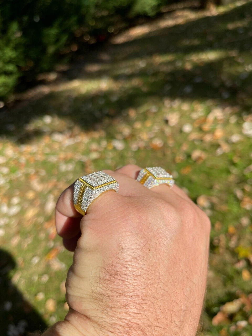 Baguette MOISSANITE Ring 14k Gold Vermeil Iced Pinky Hip Hop Passes Diamond Test 9 Baguette MOISSANITE Ring 14k Gold Vermeil Iced Pinky Hip Hop Passes Diamond Test - Image 7