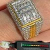 Baguette MOISSANITE Ring 14k Gold Vermeil Iced Pinky Hip Hop Passes Diamond Test -Harlem Bling Shop harlembling baguette moissanite ring 14k gold vermeil iced pinky hip hop passes diamond test 88688.1664362865