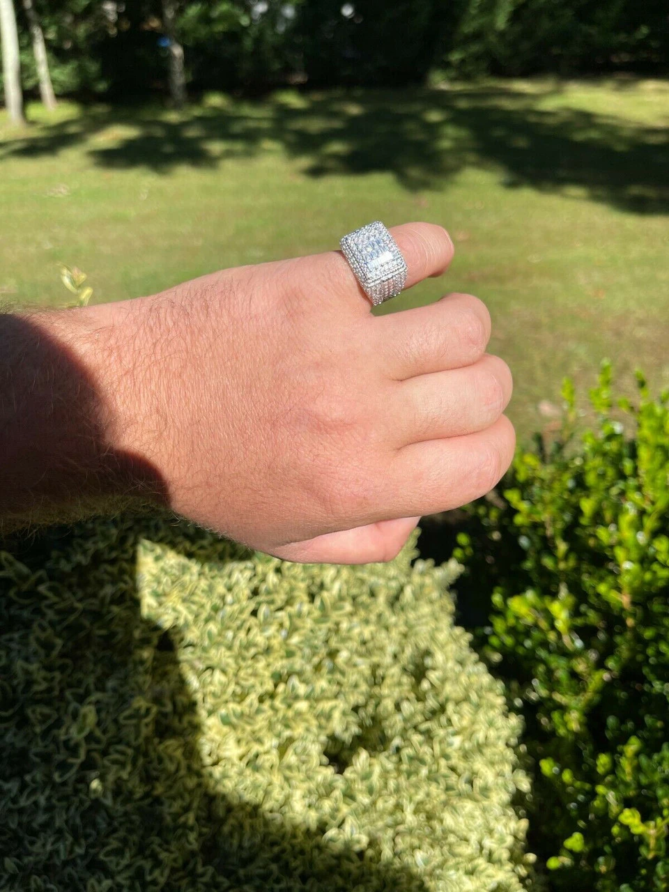 Baguette MOISSANITE Ring Real 925 Silver Iced Pinky Hip Hop Passes Diamond Test 9 Baguette MOISSANITE Ring Real 925 Silver Iced Pinky Hip Hop Passes Diamond Test - Image 7