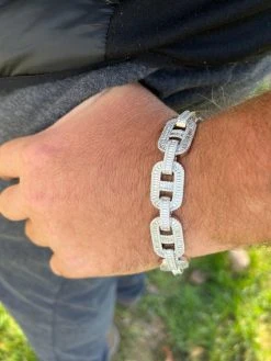 Baguette MOISSANITE Solid 925 Silver Iced Gucci Link Bracelet Pass Diamond Test 23 Baguette MOISSANITE Solid 925 Silver Iced Gucci Link Bracelet Pass Diamond Test -Harlem Bling Shop harlembling baguette moissanite solid 925 silver iced gucci link bracelet pass diamond test 79995.1669562943