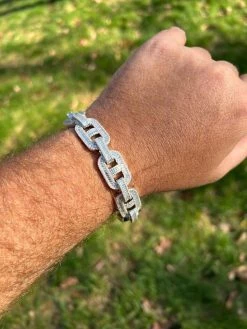 Baguette MOISSANITE Solid 925 Silver Iced Gucci Link Bracelet Pass Diamond Test 20 Baguette MOISSANITE Solid 925 Silver Iced Gucci Link Bracelet Pass Diamond Test -Harlem Bling Shop harlembling baguette moissanite solid 925 silver iced gucci link bracelet pass diamond test 98722.1669562868
