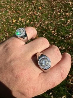 Big 2.4ct Oval Cut MOISSANITE Solitaire Men's Real Solid 925 Silver Ring Pinky -Harlem Bling Shop harlembling big 2.4ct oval cut moissanite solitaire mens real solid 925 silver ring pinky 47691.1699501811