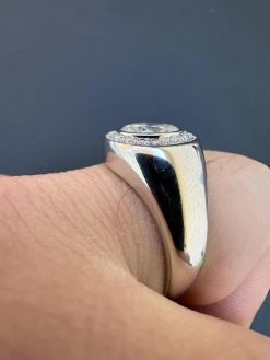 Big 2.4ct Oval Cut MOISSANITE Solitaire Men's Real Solid 925 Silver Ring Pinky -Harlem Bling Shop harlembling big 2.4ct oval cut moissanite solitaire mens real solid 925 silver ring pinky 70311.1699501799