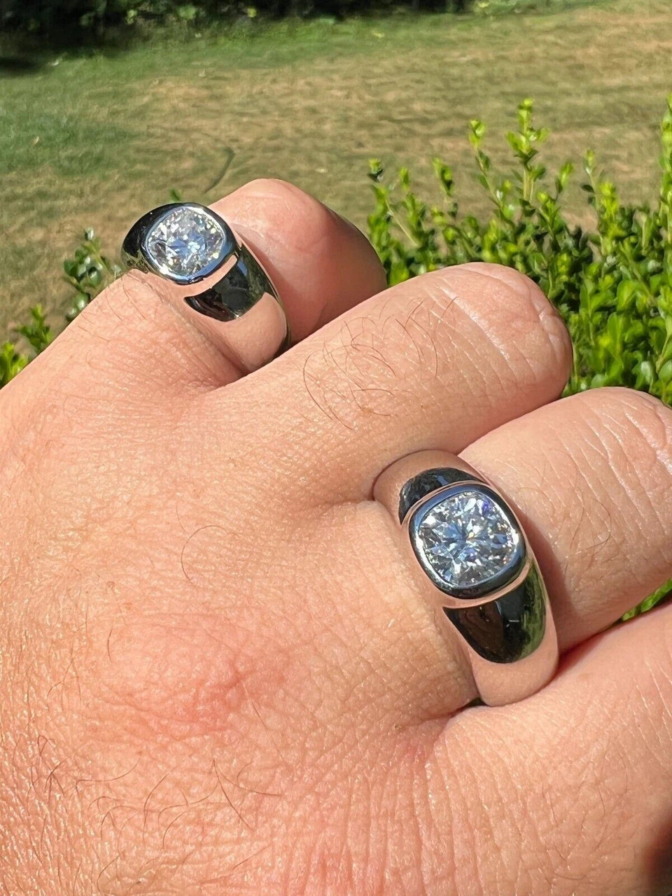 Big 2.5ct MOISSANITE Solitaire Men's Real Solid 925 Silver Ring Pinky Engagement 5 Big 2.5ct MOISSANITE Solitaire Men's Real Solid 925 Silver Ring Pinky Engagement - Image 3