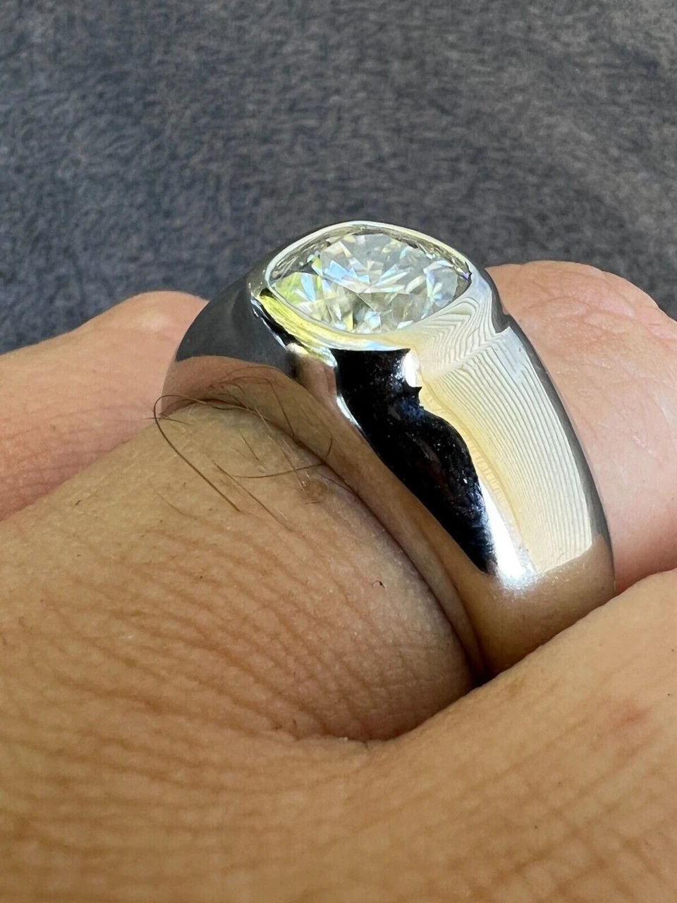 Big 2.5ct MOISSANITE Solitaire Men's Real Solid 925 Silver Ring Pinky Engagement 11 Big 2.5ct MOISSANITE Solitaire Men's Real Solid 925 Silver Ring Pinky Engagement - Image 9