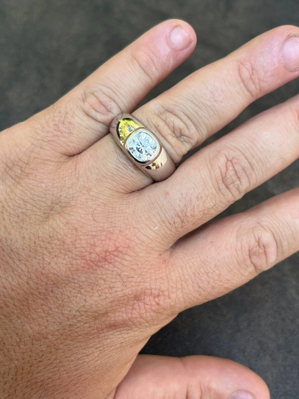 Big 2.5ct MOISSANITE Solitaire Men's Real Solid 925 Silver Ring Pinky Engagement 14 Big 2.5ct MOISSANITE Solitaire Men's Real Solid 925 Silver Ring Pinky Engagement - Image 12