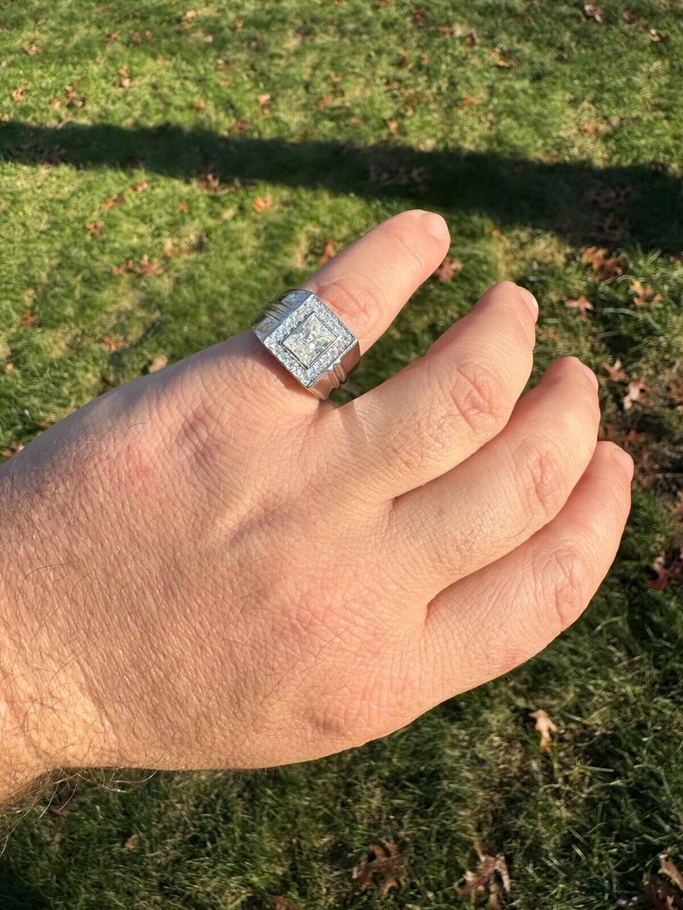 Big 2.6ct Baguette MOISSANITE Solitaire Mens Real Solid 925 Silver Ring Pinky 21 Big 2.6ct Baguette MOISSANITE Solitaire Mens Real Solid 925 Silver Ring Pinky - Image 19