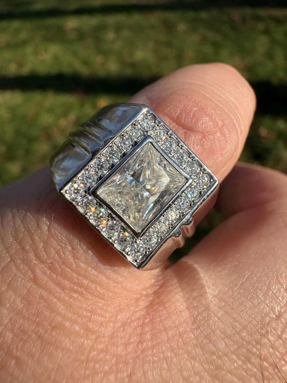 Big 2.6ct Baguette MOISSANITE Solitaire Mens Real Solid 925 Silver Ring Pinky 20 Big 2.6ct Baguette MOISSANITE Solitaire Mens Real Solid 925 Silver Ring Pinky - Image 18