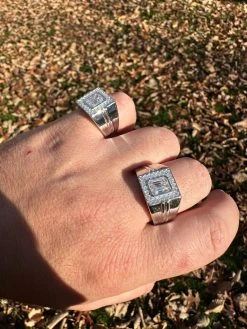 Big 2.6ct Emerald Cut MOISSANITE Solitaire Mens Real Solid 925 Silver Ring Pinky -Harlem Bling Shop harlembling big 2.6ct emerald cut moissanite solitaire mens real solid 925 silver ring pinky 27053.1700020725