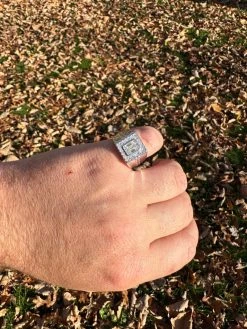 Big 2.6ct Emerald Cut MOISSANITE Solitaire Mens Real Solid 925 Silver Ring Pinky -Harlem Bling Shop harlembling big 2.6ct emerald cut moissanite solitaire mens real solid 925 silver ring pinky 84934.1700020769