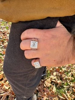 Big 3.6ct Asscher Cut MOISSANITE Solitaire Mens Real Solid 925 Silver Ring Pinky 38 Big 3.6ct Asscher Cut MOISSANITE Solitaire Mens Real Solid 925 Silver Ring Pinky -Harlem Bling Shop harlembling big 3.6ct asscher cut moissanite solitaire mens real solid 925 silver ring pinky 03889.1700193809