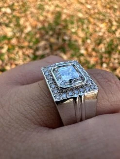 Big 3.6ct Asscher Cut MOISSANITE Solitaire Mens Real Solid 925 Silver Ring Pinky 27 Big 3.6ct Asscher Cut MOISSANITE Solitaire Mens Real Solid 925 Silver Ring Pinky -Harlem Bling Shop harlembling big 3.6ct asscher cut moissanite solitaire mens real solid 925 silver ring pinky 58205.1700193752