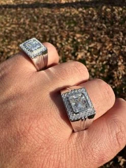 Big 3.6ct Asscher Cut MOISSANITE Solitaire Mens Real Solid 925 Silver Ring Pinky 41 Big 3.6ct Asscher Cut MOISSANITE Solitaire Mens Real Solid 925 Silver Ring Pinky -Harlem Bling Shop harlembling big 3.6ct asscher cut moissanite solitaire mens real solid 925 silver ring pinky 91883.1700193786