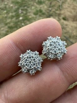 BIG Moissanite Iced 14k Gold Vermeil Real Earrings Large 10mm Mens Hip Hop Studs -Harlem Bling Shop harlembling big moissanite iced 14k gold vermeil real earrings large 10mm mens hip hop studs 14901.1664360264