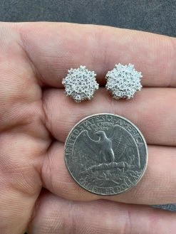 BIG Moissanite Iced 14k Gold Vermeil Real Earrings Large 10mm Mens Hip Hop Studs -Harlem Bling Shop harlembling big moissanite iced 14k gold vermeil real earrings large 10mm mens hip hop studs 43495.1664358655