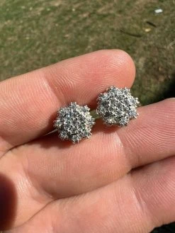 BIG Moissanite Iced 14k Gold Vermeil Real Earrings Large 10mm Mens Hip Hop Studs -Harlem Bling Shop harlembling big moissanite iced 14k gold vermeil real earrings large 10mm mens hip hop studs 51194.1664355473