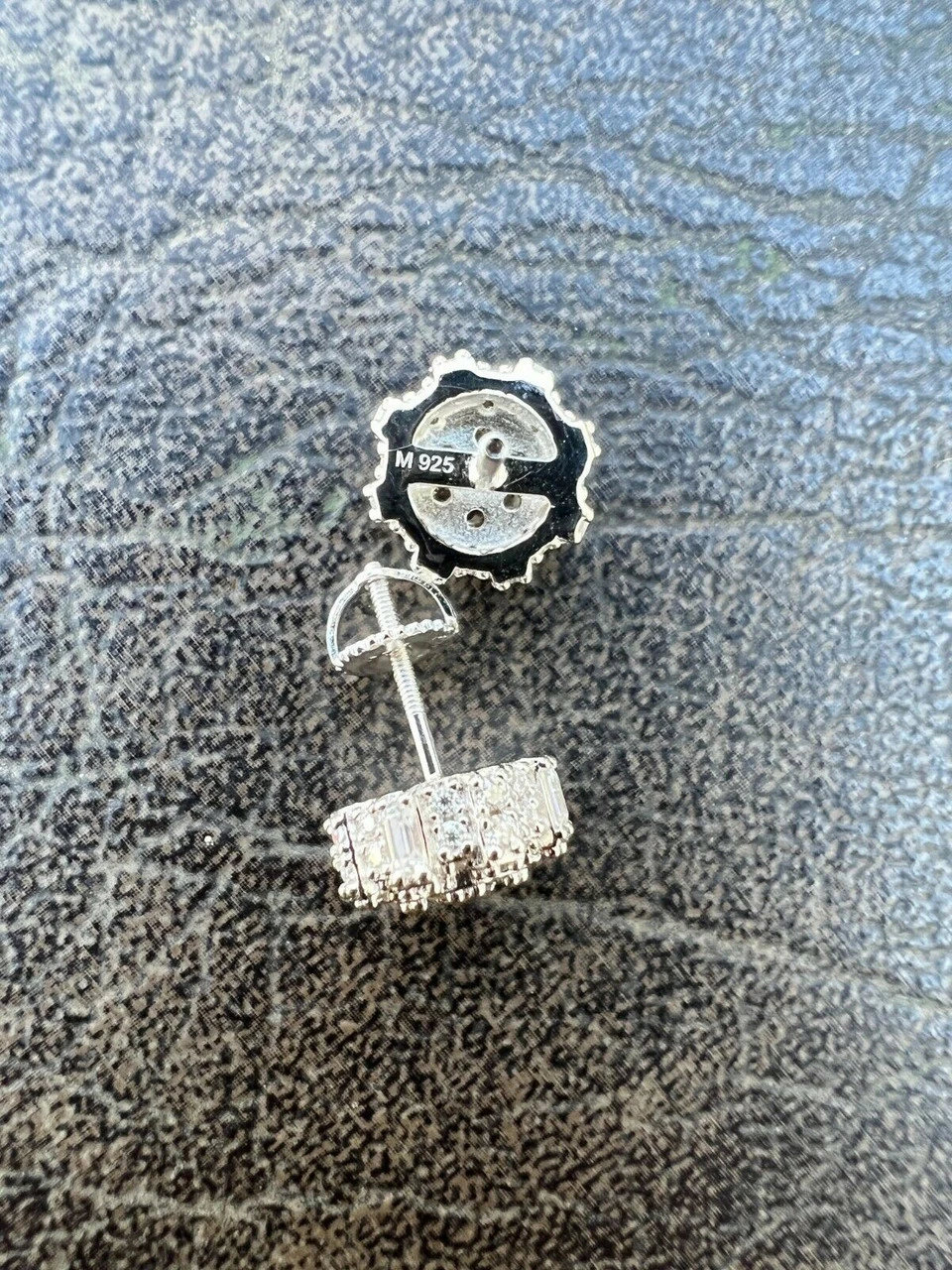 BIG Moissanite Iced 925 Silver Screwback Earrings Large 10mm Mens Hip Hop Studs 8 BIG Moissanite Iced 925 Silver Screwback Earrings Large 10mm Mens Hip Hop Studs - Image 6